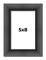 Photo Size Refined Black Picture Frame - UV Acrylic, Foam Board Backing, Hanging Hardware